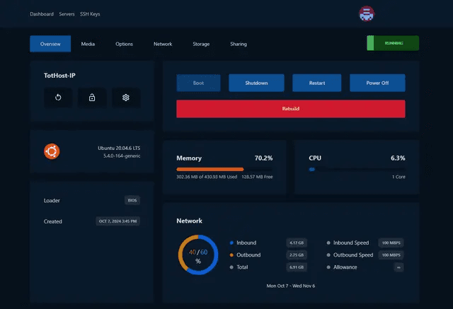 Virtfusion Dashboard